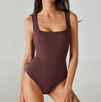 High-Cut Body Suit with Removable Pads